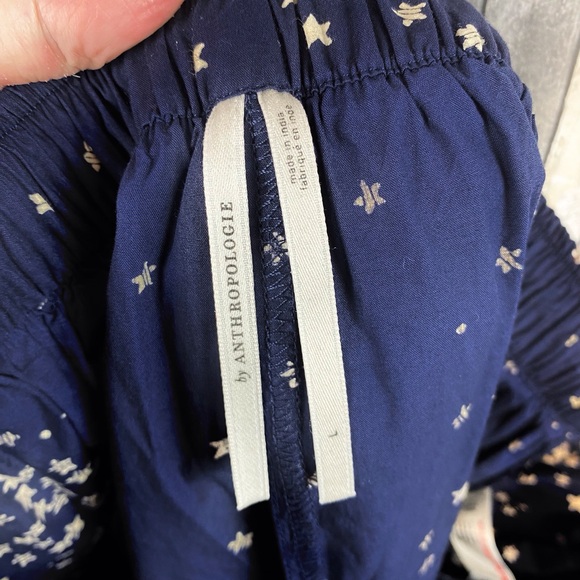 NWOT Anthropologie The Wern Boxer Pajama Pants in Navy Stars Size Large. - Picture 6 of 8